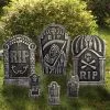 6-teiliges Halloween Grabstein Set 48cm -Halloween Deko Verkaufsgeschäft 6 teiliges halloween deko grabstein set halloween deko friedhof halloween tombstone set 52572 6