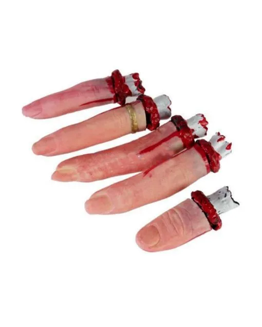 Abgehackte Finger Im 5er Set -Halloween Deko Verkaufsgeschäft abgehackte finger halloween deko severed fingers halloween deco 37820 01