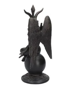 Baphomet Antik Figur Mit Ornamente -Halloween Deko Verkaufsgeschäft baphomet mit pentagram antik figur bapohmet antique figurine gothic deco 39516 03