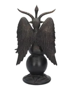 Baphomet Antik Figur Mit Ornamente -Halloween Deko Verkaufsgeschäft baphomet mit pentagram antik figur bapohmet antique figurine gothic deco 39516 04