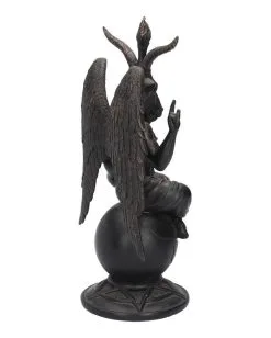 Baphomet Antik Figur Mit Ornamente -Halloween Deko Verkaufsgeschäft baphomet mit pentagram antik figur bapohmet antique figurine gothic deco 39516 05