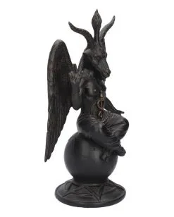 Baphomet Antik Figur Mit Ornamente -Halloween Deko Verkaufsgeschäft baphomet mit pentagram antik figur bapohmet antique figurine gothic deco 39516 06