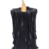 Schwarze Magie LED Kerze 19cm -Halloween Deko Verkaufsgeschäft black magic led kerze black magic led candle halloween deko gothic deko 54011 01