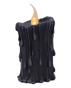 Schwarze Magie LED Kerze 19cm -Halloween Deko Verkaufsgeschäft black magic led kerze black magic led candle halloween deko gothic deko 54011 02