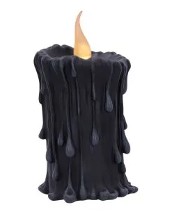 Schwarze Magie LED Kerze 19cm -Halloween Deko Verkaufsgeschäft black magic led kerze black magic led candle halloween deko gothic deko 54011 04