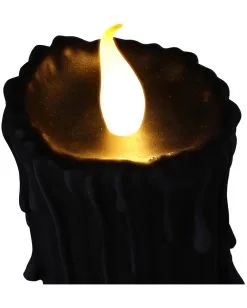 Schwarze Magie LED Kerze 19cm -Halloween Deko Verkaufsgeschäft black magic led kerze black magic led candle halloween deko gothic deko 54011 06