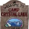 Camp Crystal Lake Schild -Halloween Deko Verkaufsgeschäft camp crystal lake schild jason voorhees dekoration halloween wanddekoration 13428