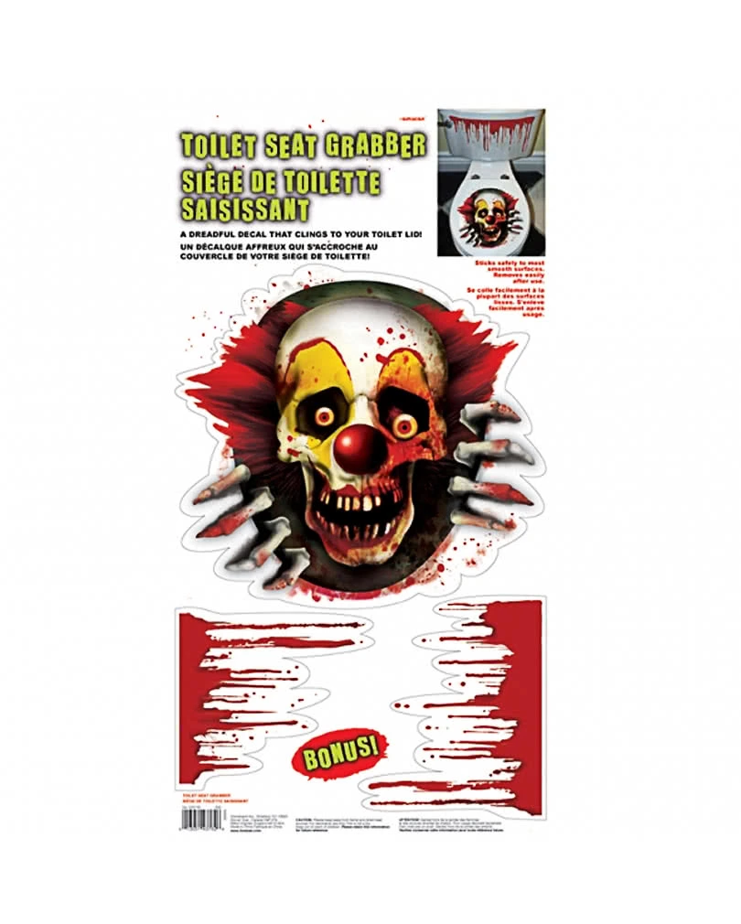 Klodeckel Aufkleber Creepy Clown 2 Klodeckel Aufkleber Creepy Clown