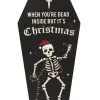"Dead Inside Coffin" Cryptmas Wandbild In Sargform -Halloween Deko Verkaufsgeschäft dead inside coffin wandbild dead inside wall plaque halloween homeware 53582 01 1