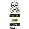 Enter If You Dare Halloween Hängeschild 30cm -Halloween Deko Verkaufsgeschäft enter if you dare halloween schild enter if you dare chain sign halloween deko 53143 01