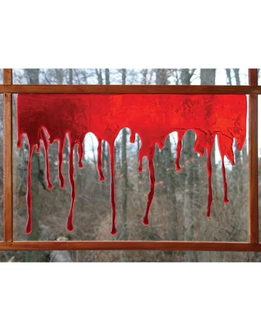 Halloween Fensterblut 6 Halloween Fensterblut -Halloween Deko Verkaufsgeschäft fensterblut drips of blood halloween dekoration fuer spiegel und fenster bloody window decor 12645