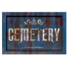 Vintage Gothic Friedhofsschild 43x11cm -Halloween Deko Verkaufsgeschäft gothic cemetery friedhofsschild antique gothic cemetery sign halloween deko halloween homeware 52030 01