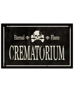 Vintage Gothic Crematorium Schild 43x11cm