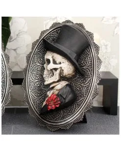 Gothic Skelett Gentleman Day Of The Dead Wand- & Standbild -Halloween Deko Verkaufsgeschäft gothic skelett gentleman day of the dead wandbild gothic skeleton gentleman wall plaque gothic deko 39302 5
