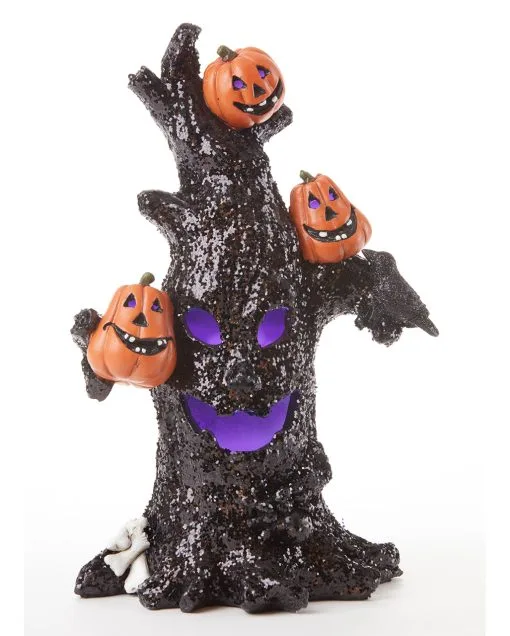Leuchtender Halloween Glitter Baum 25cm 5 Leuchtender Halloween Glitter Baum 25cm -Halloween Deko Verkaufsgeschäft halloween glitzer baum mit beleuchtung 25cm halloween glitter tree with led kinder deko halloween 53707