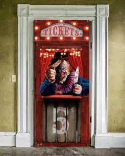 Tür Deko Horror Clown Halloween Circus -Halloween Deko Verkaufsgeschäft halloween horrorclown circus tuer dekoration halloween horror clown circus door decoration horror zirkus deko 53176 2