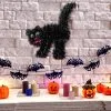 Schwarze Katze Aus Lametta -Halloween Deko Verkaufsgeschäft halloween katze aus lametta halloween cat lametta halloween deko 51728 02