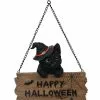 Kätzchen Mit Happy Halloween Schild -Halloween Deko Verkaufsgeschäft happy halloween kaetzchen mit schild happy halloween kitten with sign halloween deko 51343 01