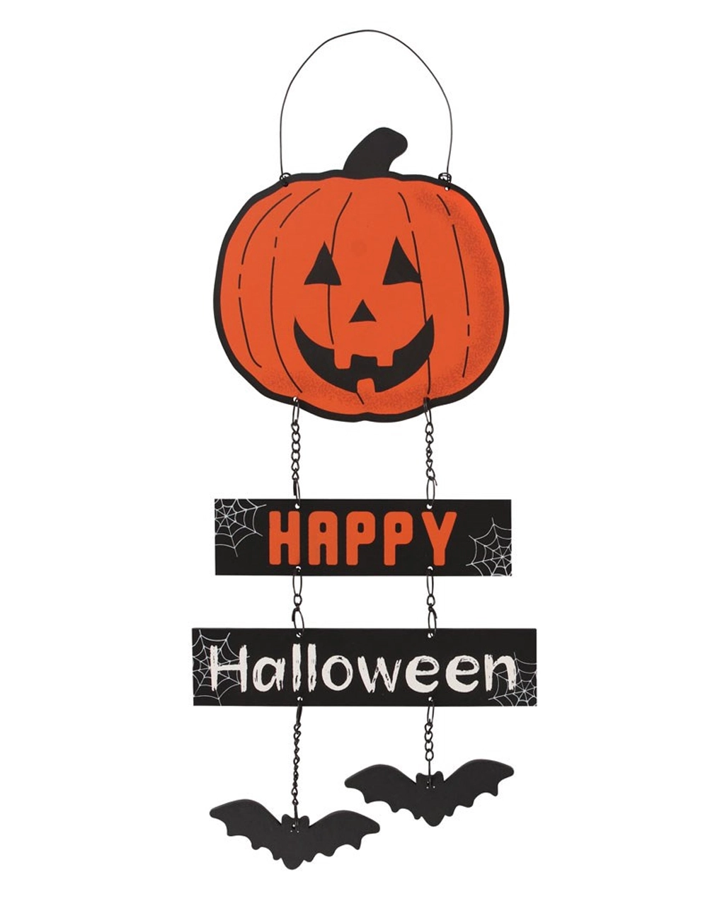 Happy Halloween Hängeschild Mit Kürbis 30cm 3 Happy Halloween Hängeschild Mit Kürbis 30cm