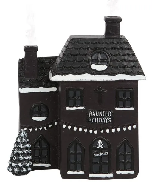 Hounted House Räucherkegel Haus -Halloween Deko Verkaufsgeschäft haunted house raeucherkegel halter haunted house incense cone burner halloween homeware 53588 01