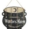 Hexenkessel Dekoschild -Halloween Deko Verkaufsgeschäft hexenkessel haengeschild witches brew cauldron hanging sign halloween deko walpurgisnacht deko 51669 01