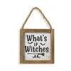 Halloween Wandbild "What´s Up Witches" 15cm -Halloween Deko Verkaufsgeschäft holz schild whats up witches 15cm wood wall sign halloween dekoschild halloween 54239