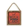 "Witch Way To The Candy" Halloween Wandbild 15cm -Halloween Deko Verkaufsgeschäft holz schild witch way to the candy 15cm wood wall sign halloween dekoschild halloween 54238
