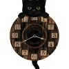 Kätzchen Wanduhr Mit Pendel -Halloween Deko Verkaufsgeschäft katzen wanduhr mit pendel kitten ticking wall clock 39527 01