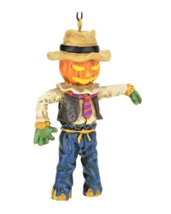 Kürbis Vogelscheuche Christbaumkugel 9,5cm -Halloween Deko Verkaufsgeschäft kuerbis vogelscheuche weihnachtskugel halloween und horror weihnachtsdeko scarecrow ornament 54755 2