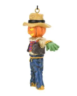 Kürbis Vogelscheuche Christbaumkugel 9,5cm -Halloween Deko Verkaufsgeschäft kuerbis vogelscheuche weihnachtskugel halloween und horror weihnachtsdeko scarecrow ornament 54755 5