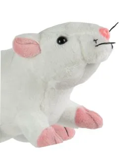 Weiße Plüschratte 19cm -Halloween Deko Verkaufsgeschäft kuscheltier ratte 19cm weiss plueschratte fuer kinder geschenkartikel plueschtier ratte 29709 4