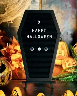 Sarg Buchstabentafel -Halloween Deko Verkaufsgeschäft sarg buchstabentafel coffin letterboard halloween und gothic deko 51485 5