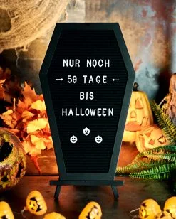 Sarg Buchstabentafel -Halloween Deko Verkaufsgeschäft sarg buchstabentafel coffin letterboard halloween und gothic deko 51485 6