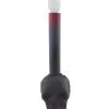 Schwarze Totenschädel Kerze Mit Licht 24cm -Halloween Deko Verkaufsgeschäft schwarze totenkopf kerze mit licht schwarze totenschaedelkerze mit licht black skull candle with light 52825 01