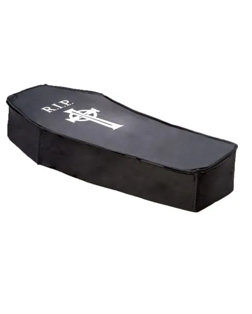 Schwarzer Zusammenfaltbarer Sarg 150 Cm 7 Schwarzer Zusammenfaltbarer Sarg 150 Cm -Halloween Deko Verkaufsgeschäft schwarzer faltbarer halloween sarg detachable and foldable halloween coffin 39750 01