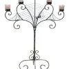 Silber-goldener Metall Spinnweben Kerzenständer -Halloween Deko Verkaufsgeschäft spinnweben metall kerzenstaender silber gold spiderweb metal candelabra silver gold halloween tischdeko 530345jpg