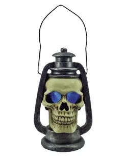 Totenkopf Laterne Mit LED Licht 15cm -Halloween Deko Verkaufsgeschäft totenkopf laterne totenschaedel lampion halloween lampe horror licht halloween dekoration horror artikel skull lantern 18233 03