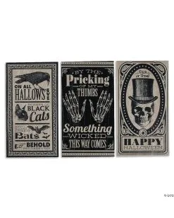 Antikes Halloween Schild "Skeleton Hands" 46x24cm