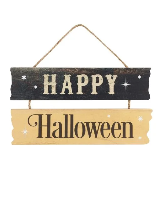 Traditionelles Happy Halloween Hängeschild -Halloween Deko Verkaufsgeschäft vintage happy halloween haengeschild vintage happy halloween hanging sign halloween deko 51675 01