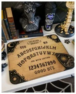 Vintage Ouija Hexenbrett Mit Zeiger -Halloween Deko Verkaufsgeschäft vintage ouija hexenbrett mit planchette vintage style ouija borad wicca und halloween merchandise und geschenkartikel 50790 3 1