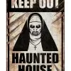 Keep Out Haunted House Warnschild Nonne 24x36 Cm 2 Keep Out Haunted House Warnschild Nonne 24x36 Cm -Halloween Deko Verkaufsgeschäft warnschild nonne keep out haunted house warning sign halloween halloween wanddeko schild 53313